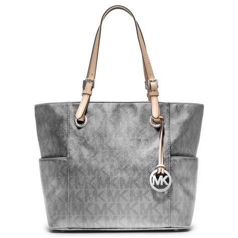 signature michael kors|michael kors signature tote gray.